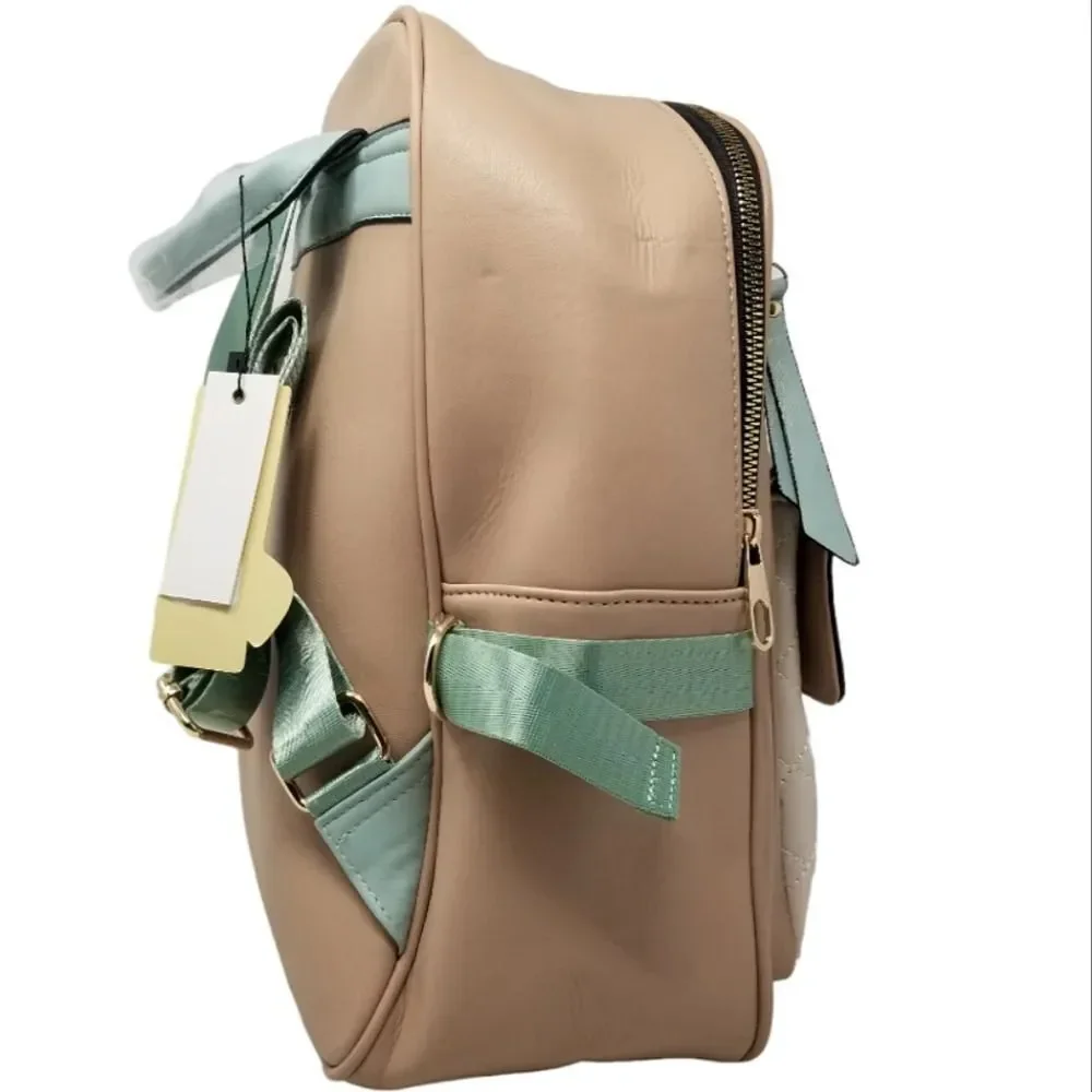 Blush pink cream and mint green Backpack purse